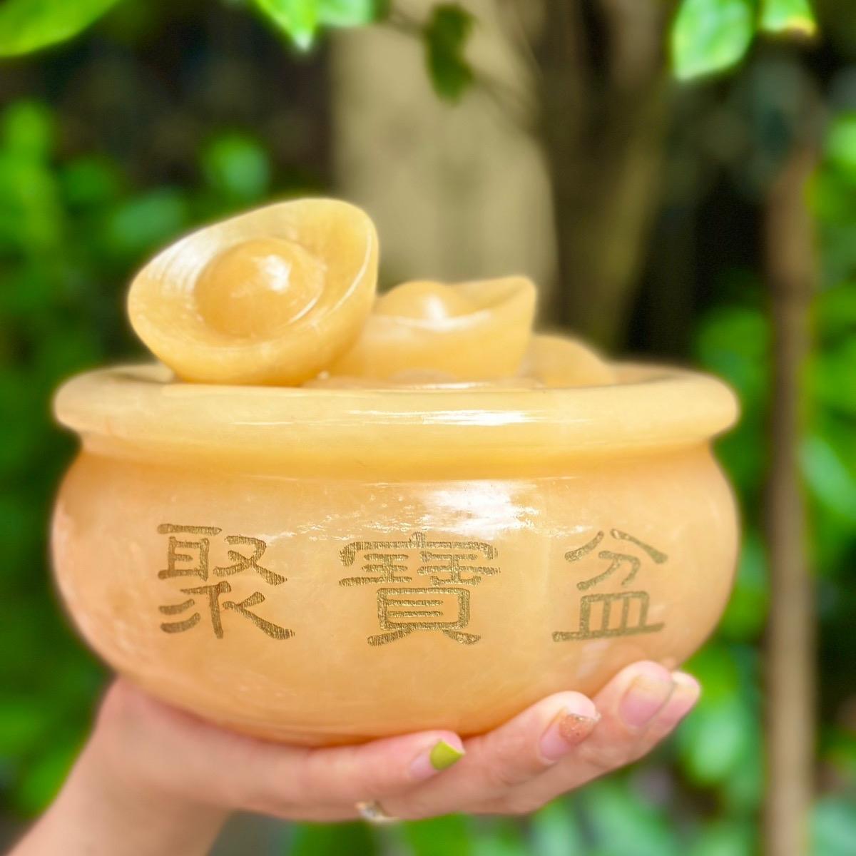 Bát tụ bảo đá hoàng long