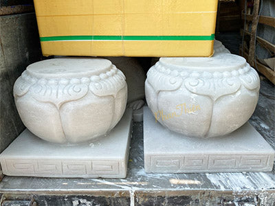 Đế Chân Trụ Cột đá Cẩm Thạch Trắng - Vui Lòng Đặt Hàng - đá Trang Trí, đá Kiến Trúc, đá Xây Dựng, đá Tự Nhi - Cao Thiếu Chất Lượng.""" - Tân Ngọc Phát