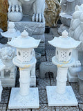 Đèn đá Sân Vườn Cẩm Thạch Trắng - ĐÈN đá SÂN VƯỜN CẨM THẠCH TRẮNG (DEN-03) - PHAN THIÊN Sản Phẩm Được Điêu Khắc Bằ - Cao 100cm - Tân Ngọc Phát