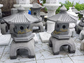 Đèn đá Sân Vườn Kiểu Nhật - Mẫu Đèn đá Sân Vườn Này Được Điêu Khắc bằng đá Sa Thạch, Tự Nhiên và Nguyên Khối - Xám - Cao 45cm - Tân Ngọc Phát