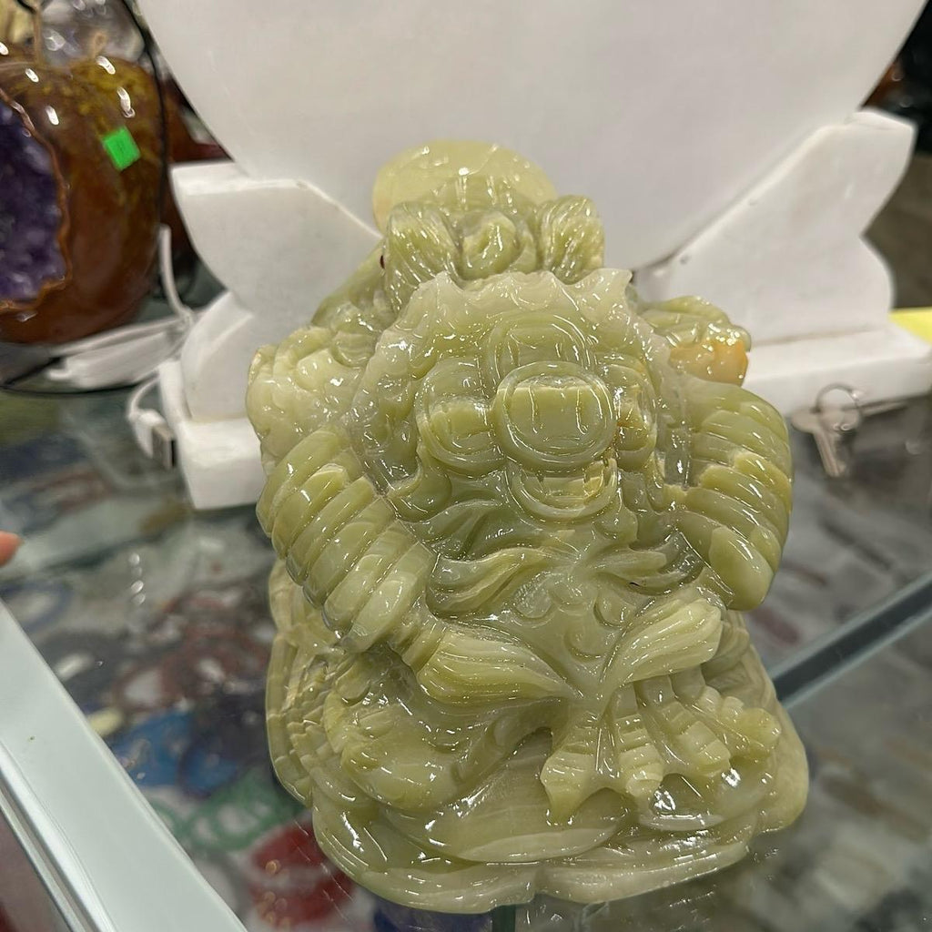 Thiềm thừ  phong thuy đá Ngọc onyx xanh