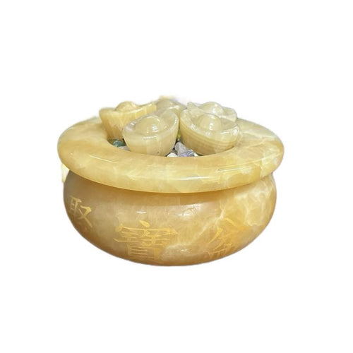 Bát tụ bảo size 20cm đá Hoàng Long, chưng – ảnh sản phẩm 2 – Xuân Ngọc Phát