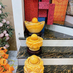 Phong thủy luân  đá vàng hoàng size 26cm, trưng sảnh công ty rất vượng phong thuỷ