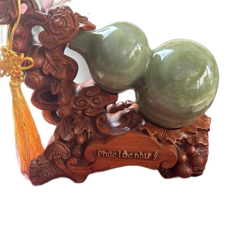 Hồ lô Phúc Lộc như ý Chất đá onyx độc đáo Chế tác thủ công khéo léo Chơi phong thủy trang trí decor