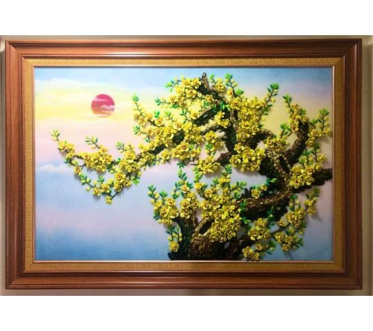 Tranh Đá Quý Hoa Mai Khởi Sắc Phong Thủy – Cát tường, thịnh vượng và khởi sắc chế tác từ đá quý tự nhiên Lục Yên