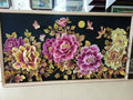 Tranh Đá Quý Hoa Khai Phú Quý 3D TPC 063 – Sang Trọng Và Tài Lộc - tranh đá quý phong thủy HTX Tân Ngọc Phát