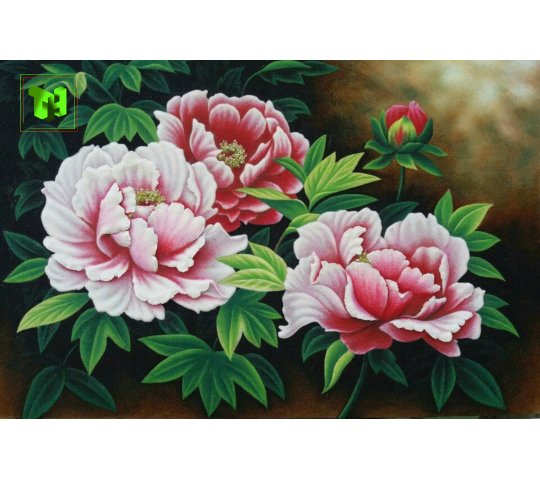 Tranh Đá Quý Hoa Mẫu Đơn Cát Tường Viên Mãn Phong Thủy – Phú quý, hạnh phúc và viên mãn chế tác từ đá quý tự nhiên Lục Yên