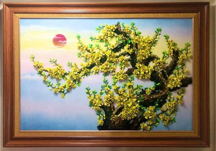 Tranh Đá Quý Hoa Mai Khởi Sắc Phong Thủy – Cát tường, thịnh vượng và khởi sắc chế tác từ đá quý tự nhiên Lục Yên