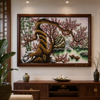 Tranh Đá Quý Cao Cấp Đào Giáng Long TPC 079 - Hình ảnh chi tiết 4
