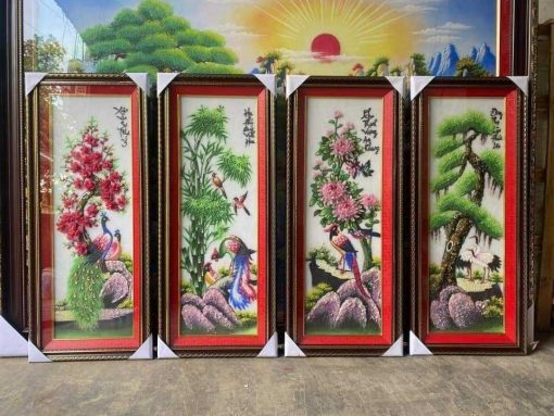 Tranh Đá Quý Tứ Quý Xuân Hạ Thu Đông – 20+ Mẫu Đẹp Nhất