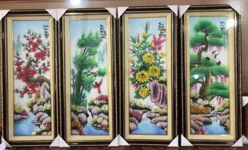 Tranh Đá Quý Tứ Quý Xuân Hạ Thu Đông – 20+ Mẫu Đẹp Nhất