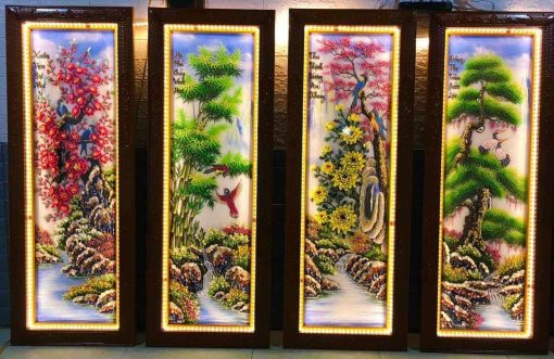 Tranh Đá Quý Tứ Quý Xuân Hạ Thu Đông – 20+ Mẫu Đẹp Nhất