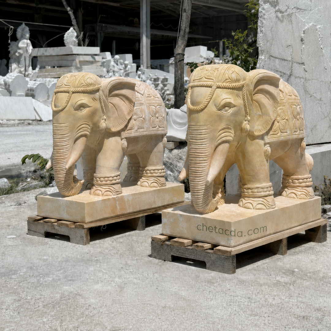 Tượng voi đá Marble – chetacda.com
