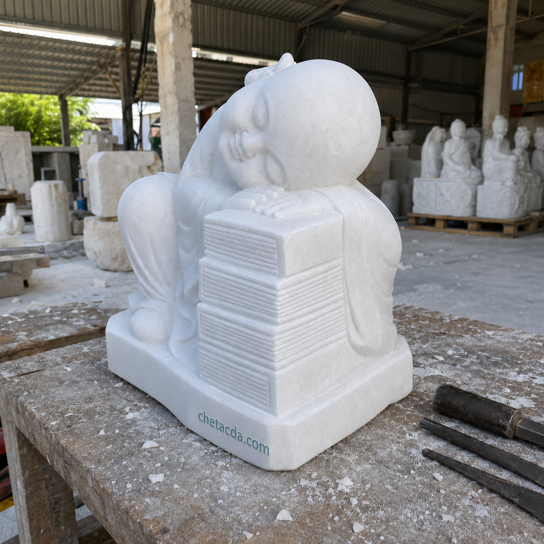 Tượng chú tiểu đá Marble – chetacda.com