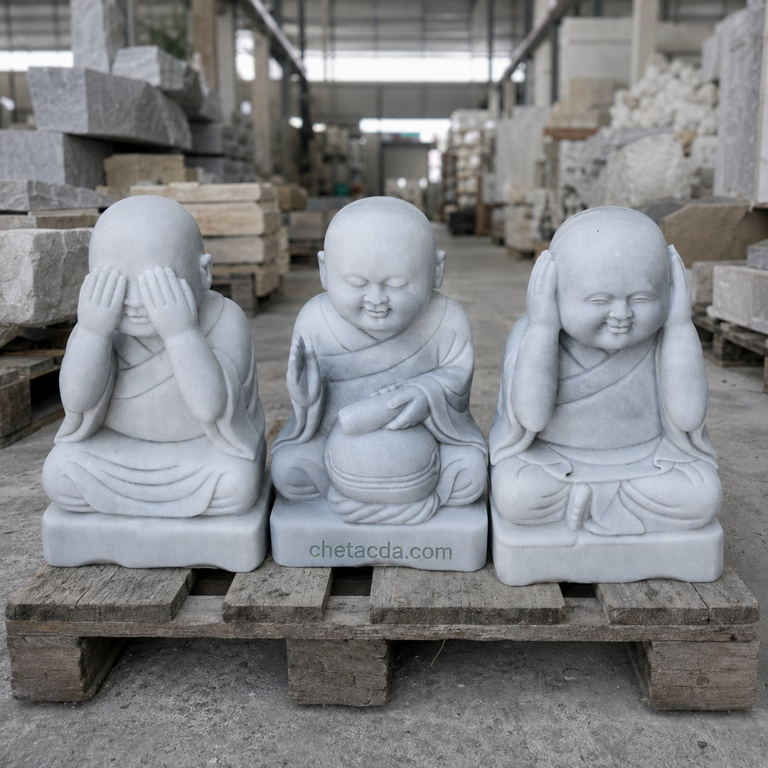 Tượng chú tiểu đá Marble – chetacda.com