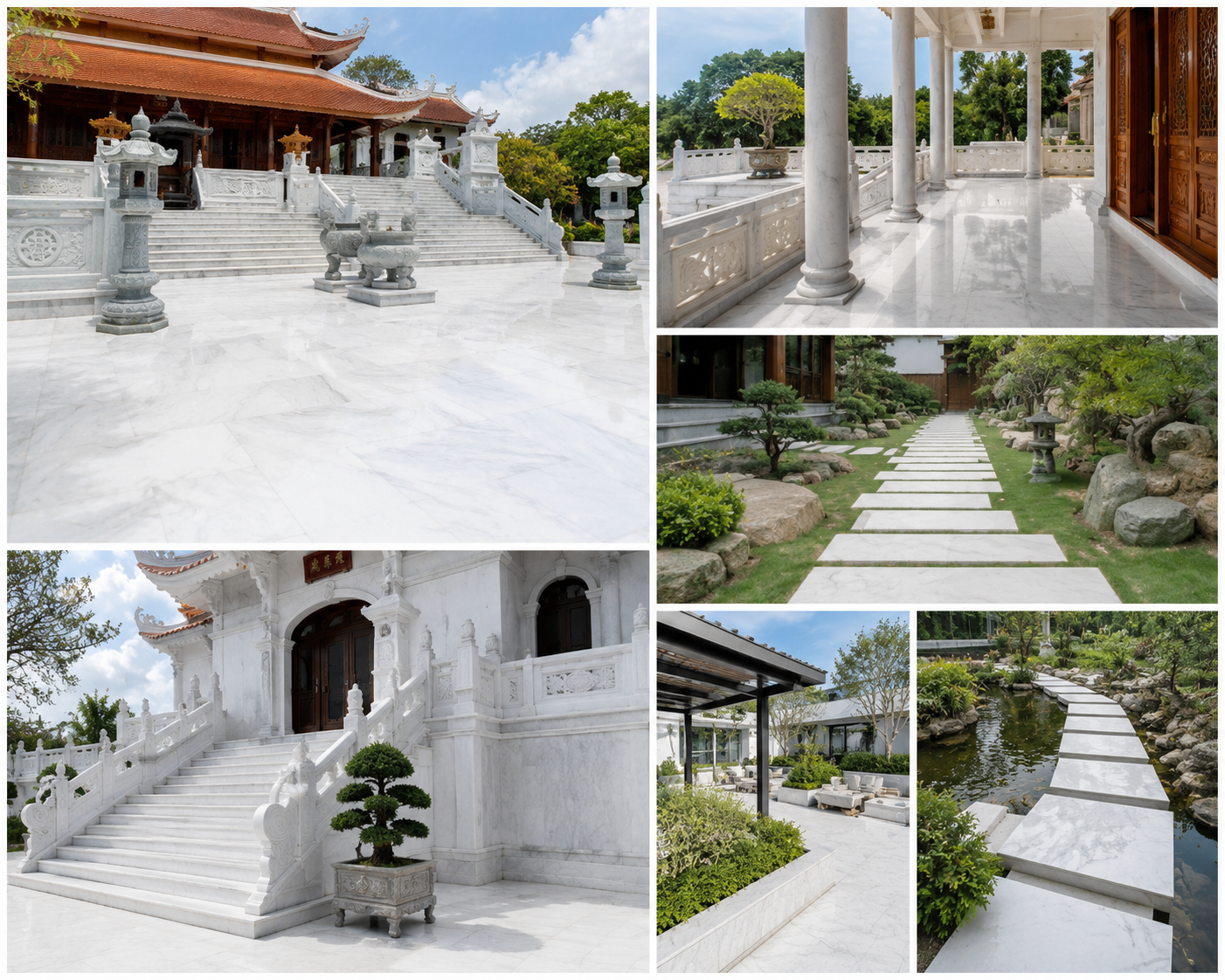 Thi Công Ốp Lát Đá Marble Trắng Tự Nhiên – Giải Pháp Sang Trọng, Bền Đẹp Từ Xuân Ngọc Phát