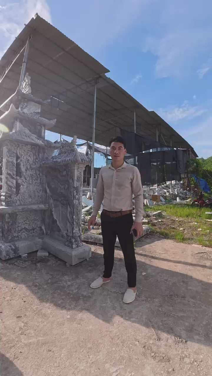 Mộ Đá Marble Trắng Lục Yên – Giải Pháp Bền Đẹp Cho Lăng Mộ, Đền Chùa Và Công Trình Tâm Linh