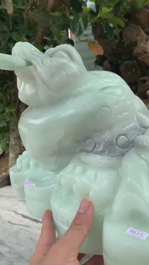 Cóc Ngậm Tiền Đá Tự Nhiên Nguyên Khối – Linh Vật Chiêu Tài Phong Thủy