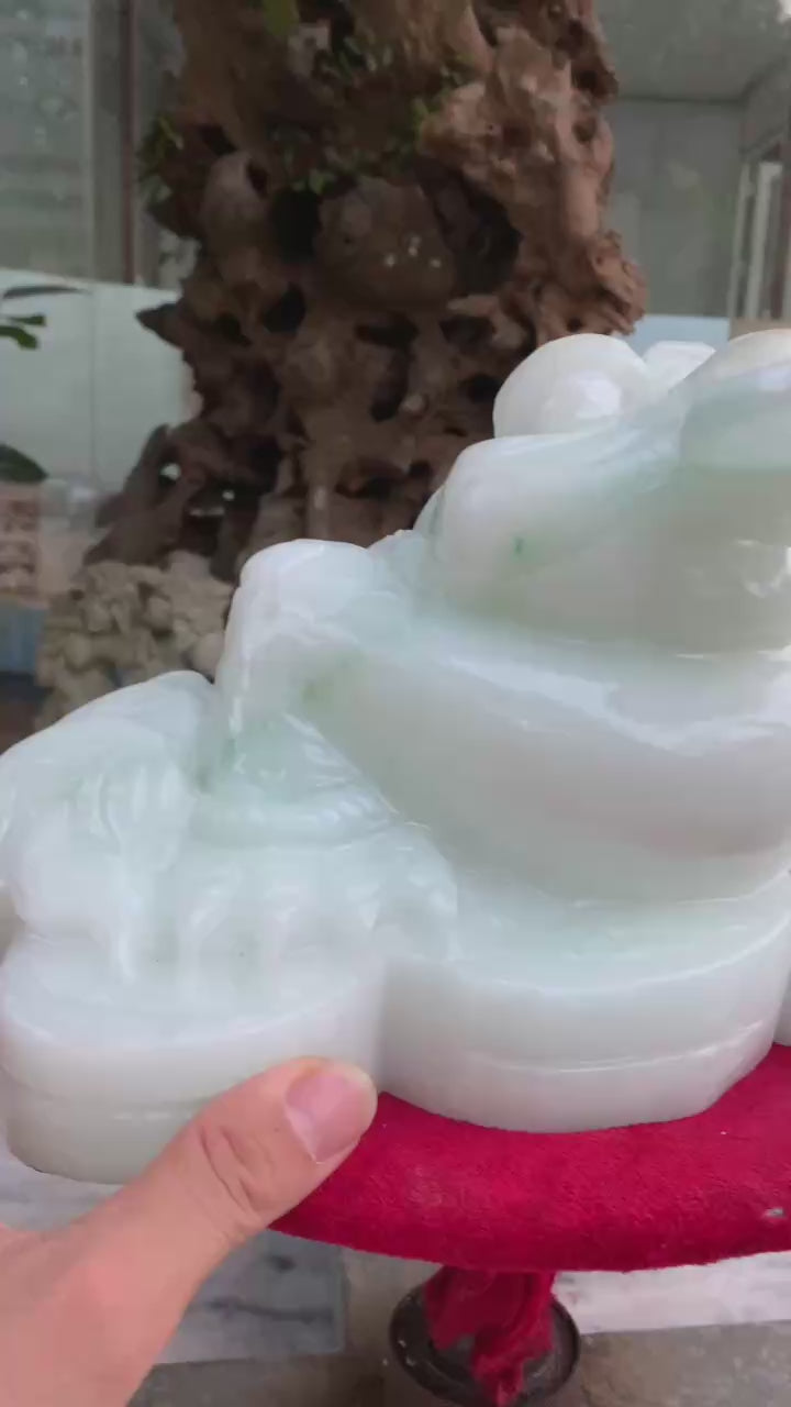 Cóc Ngậm Tiền Đá Tự Nhiên Nguyên Khối – Linh Vật Chiêu Tài Phong Thủy