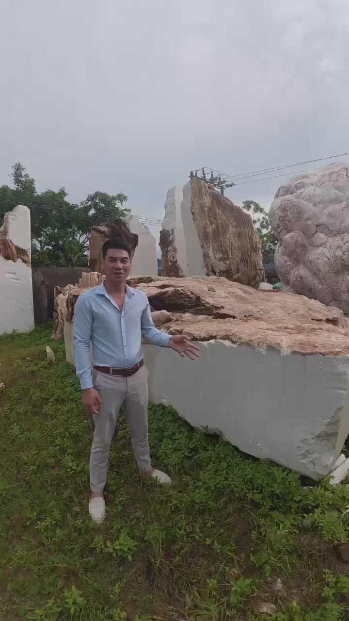 Đá Marble Trắng Cộng Sinh Canxit – Vẻ Đẹp Nguyên Bản Của Tự Nhiên, Độc Bản Và Đầy Giá Trị