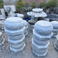 Đế chân trụ cột đá cẩm thạch trắng xanh - Xuân Ngọc Phát