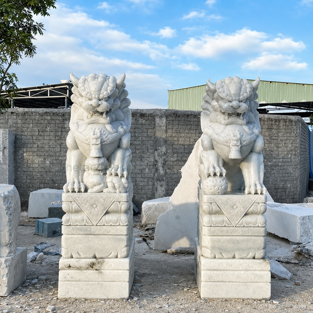 Cặp Tượng Kỳ Lân đá Non Nước - Xuân Ngọc Phát