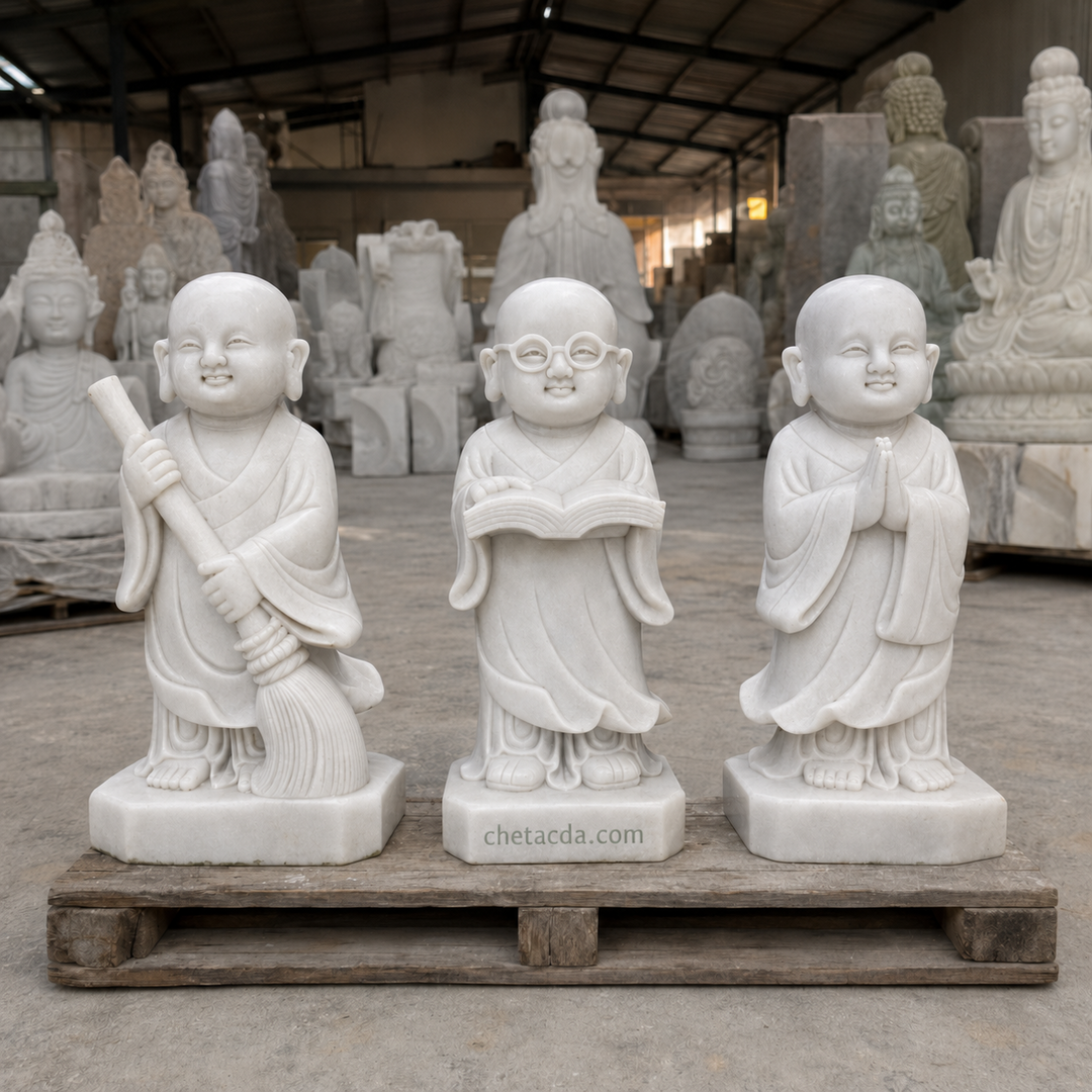 Tượng Chú Tiểu bằng đá đẹp