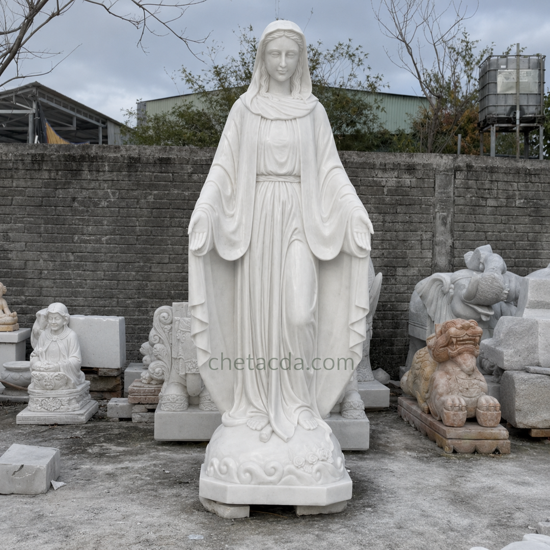 Tượng Đức Mẹ Ban Ơn bằng đá (BO-74) - Tân Ngọc Phát