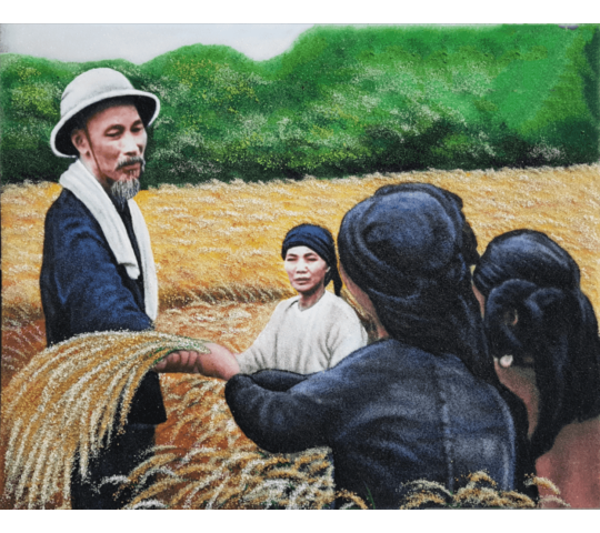 Tranh Đá Quý Bác Hồ MS03 Phong Thủy - HTX. Tân Ngọc Phát