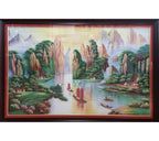 Tranh Đá Quý Sơn thủy hữu tình – Vẻ đẹp sơn thủy hữu tình, sang trọng và bình an - HTX. Tân Ngọc Phát