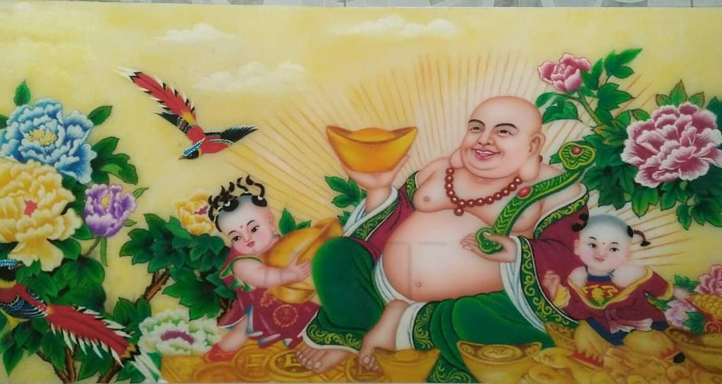 Tranh Đá Quý Cao Cấp Thần Tài Rước Lộc – Mẫu 01 - Hình ảnh chi tiết 11