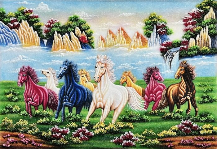 Tranh Đá Quý Mã Đáo Truy Phong Phong Thủy - HTX. Tân Ngọc Phát