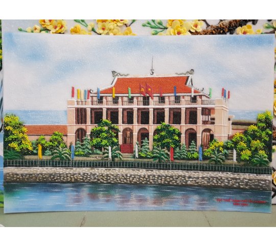 Tranh Đá Quý Tranh Cảng Nhà Rồng Phong Thủy – Vẻ đẹp sơn thủy hữu tình - HTX. Tân Ngọc Phát