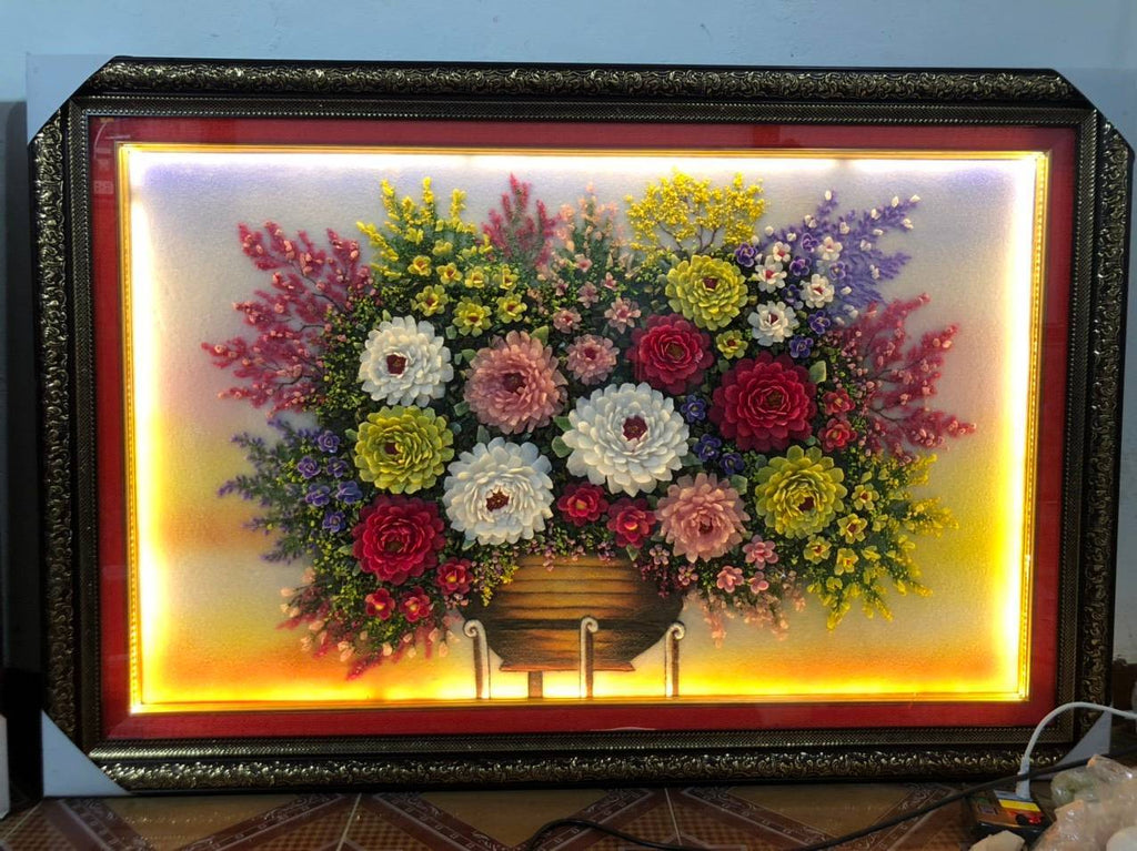 Tranh Đá Quý Cao Cấp 3D Các Loài Hoa - Hình ảnh chi tiết 3