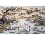 Tranh Đá Quý Bát hạc du xuân – Biểu tượng trường thọ, bình an và phúc lộc - HTX. Tân Ngọc Phát