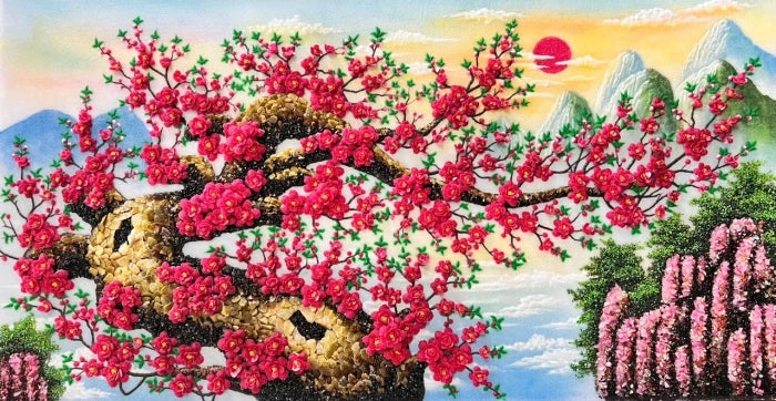 Tranh Đá Quý Lão Đào Trường Thọ – Biểu Tượng Trường Thọ, Phúc Lộc Và An Khang Phong Thủy Cao Cấp - HTX. Tân Ngọc Phát