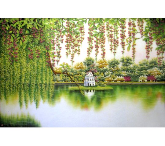 Tranh Đá Quý Lộc vừng hồ Gươm Phong Thủy – Vẻ đẹp thủ đô cổ kính - HTX. Tân Ngọc Phát