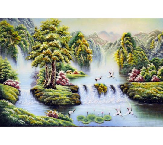 Tranh Đá Quý Phong cảnh 03 – Vẻ đẹp sơn thủy hữu tình, sang trọng và bình an - HTX. Tân Ngọc Phát