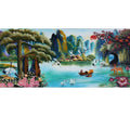 Tranh Đá Quý Phòng cảnh đẹp 01 – Vẻ đẹp sơn thủy hữu tình, sang trọng và bình an - HTX. Tân Ngọc Phát