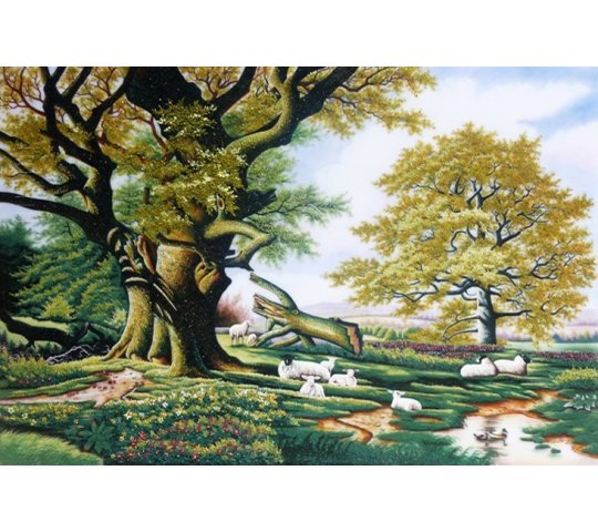 Tranh Đá Quý Phong cảnh – Vẻ đẹp sơn thủy hữu tình, sang trọng và bình an - HTX. Tân Ngọc Phát