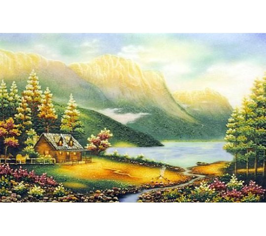 Tranh Đá Quý Phong cảnh nước ngoài Phong Thủy – Vẻ đẹp sơn thủy hữu tình - HTX. Tân Ngọc Phát