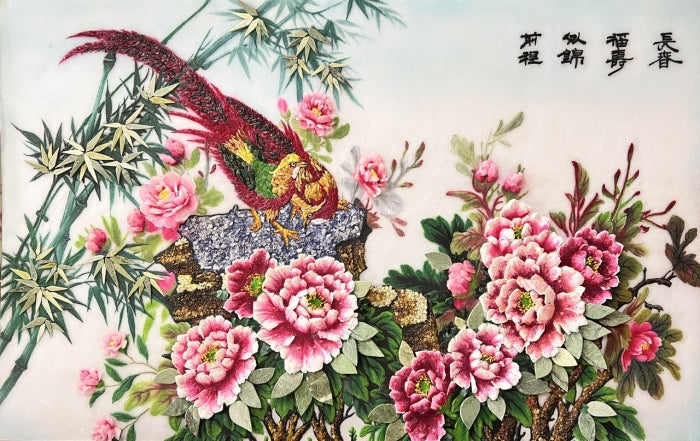 Tranh Đá Quý Phú Quý Mãn Đường Phong Thủy – Giàu sang, cát tường và thịnh vượng chế tác từ đá quý tự nhiên Lục Yên
