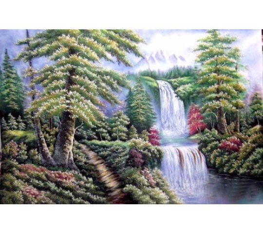 Tranh Đá Quý Thác đổ – Vẻ đẹp sơn thủy hữu tình, sang trọng và bình an - HTX. Tân Ngọc Phát