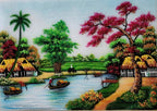 Tranh Đá Quý Đồng Quê – Vẻ Đẹp Bình Yên Từ Từng Viên Đá Thiên Nhiên Phong Thủy Cao Cấp - HTX. Tân Ngọc Phát