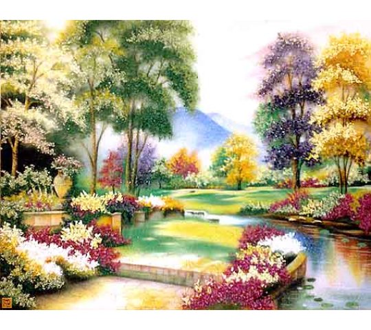 Tranh Đá Quý Phong cảnh đẹp 02 – Vẻ đẹp sơn thủy hữu tình, sang trọng và bình an - HTX. Tân Ngọc Phát