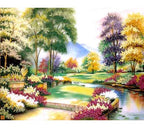 Tranh Đá Quý Phong cảnh đẹp 02 – Vẻ đẹp sơn thủy hữu tình, sang trọng và bình an - HTX. Tân Ngọc Phát