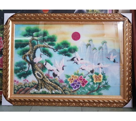 Tranh Đá Quý Tùng hạc – Biểu tượng trường thọ, bình an và phúc lộc - HTX. Tân Ngọc Phát