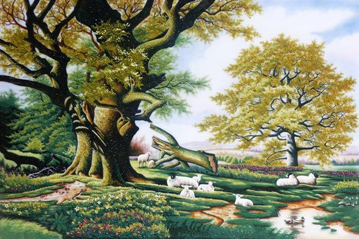 Tranh Đá Quý Phong cảnh – Vẻ đẹp sơn thủy hữu tình, sang trọng và bình an - HTX. Tân Ngọc Phát