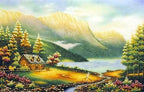 Tranh Đá Quý Phong cảnh nước ngoài Phong Thủy – Vẻ đẹp sơn thủy hữu tình - HTX. Tân Ngọc Phát