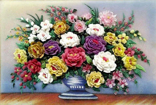 Tranh Đá Quý Bình Hoa Tĩnh Vật Sang Trọng – Sang trọng, tinh tế và ấm áp không gian chế tác từ đá quý tự nhiên Lục Yên